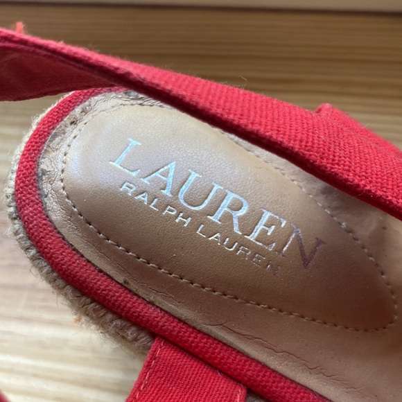 Women’s Ralph Lauren Penelopie Sport Red Wedge - Picture 3 of 6